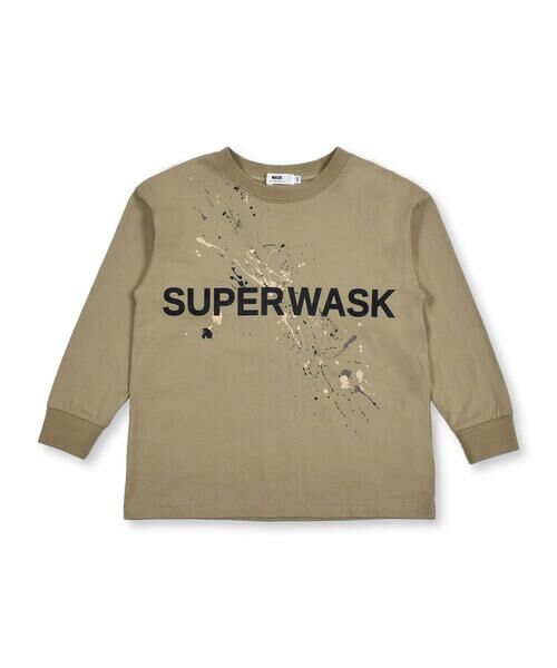 WASK / ワスク Tシャツ | ペンキ プリント ビッグ ロング Tシャツ (100~160cm) | 詳細12