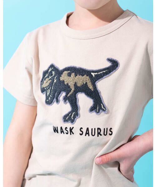 WASK / ワスク Tシャツ | 恐竜 サガラ刺繍 Tシャツ (100~160cm) | 詳細15