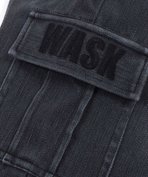 WASK / ワスク ショート・ハーフ・半端丈パンツ | 5.5分丈 ロゴ刺繍 デニム ニット パンツ (100~160cm) | 詳細15