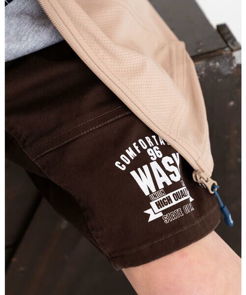 WASK / ワスク ショート・ハーフ・半端丈パンツ | 5分丈 裾 切り替え ツイル クライマー パンツ (100~160cm) | 詳細11