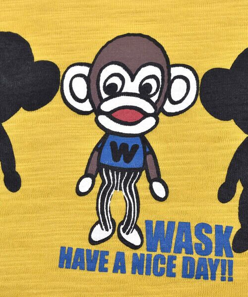 WASK / ワスク Tシャツ | レイヤード風 おさるさん プリント Tシャツ (100~160cm) | 詳細16