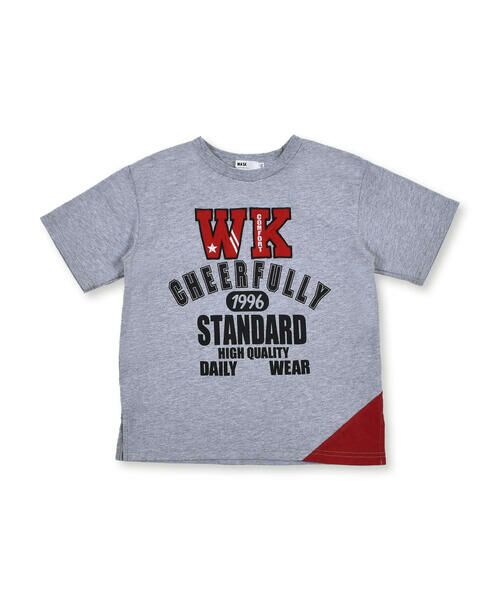 WASK / ワスク Tシャツ | 三角 切り替え WASK パッチ Tシャツ (100~160cm) | 詳細13