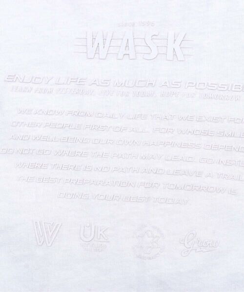 WASK / ワスク Tシャツ | 【 吸水速乾 】 天竺 W ワッペン Tシャツ  (100~160cm) | 詳細5