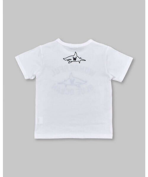 WASK / ワスク Tシャツ | 【 接触冷感 】 ダンガリー パッチワーク サメ プリント Tシャツ（100〜160cm） | 詳細5