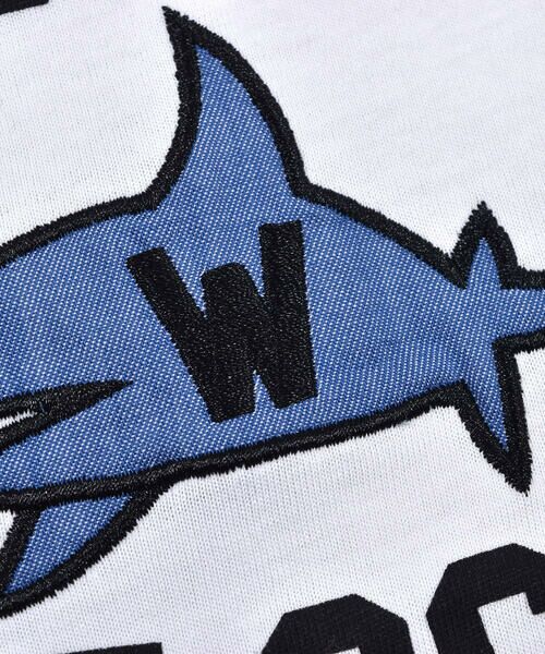 WASK / ワスク Tシャツ | 【 接触冷感 】 ダンガリー パッチワーク サメ プリント Tシャツ（100〜160cm） | 詳細9