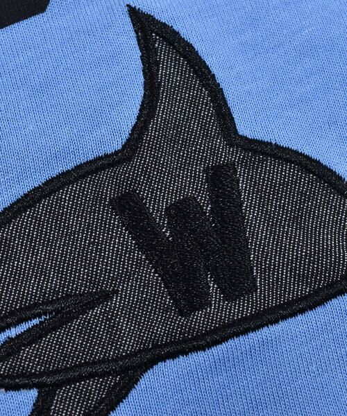 WASK / ワスク Tシャツ | 【 接触冷感 】 ダンガリー パッチワーク サメ プリント Tシャツ（100〜160cm） | 詳細17