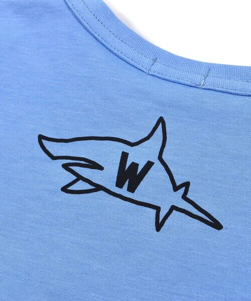 WASK / ワスク Tシャツ | 【 接触冷感 】 ダンガリー パッチワーク サメ プリント Tシャツ（100〜160cm） | 詳細19