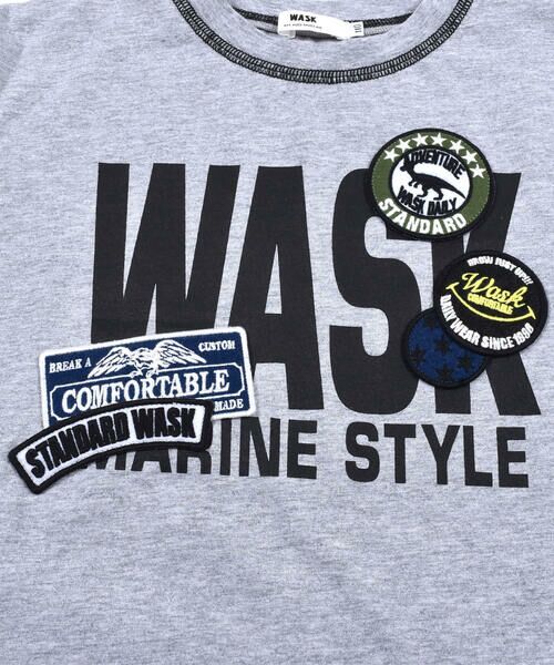 WASK / ワスク Tシャツ | ピンバッジ風 ワッペン ビッグ Tシャツ（100〜160cm） | 詳細16