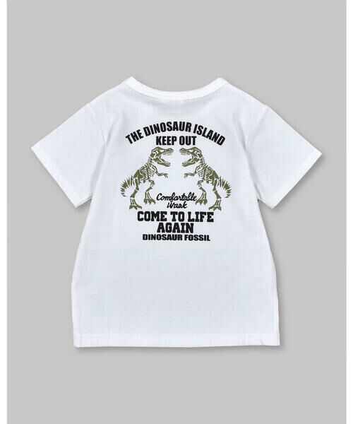 WASK / ワスク Tシャツ | 【 接触冷感 】 恐竜 化石 ツイン ロゴ プリント 天竺 Tシャツ（100~160cm） | 詳細4