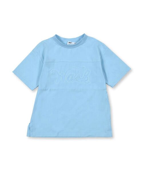 WASK / ワスク Tシャツ | 【 速乾 】 WASK ロゴ くり抜き ビッグ 天竺 Tシャツ（100~160cm） | 詳細4