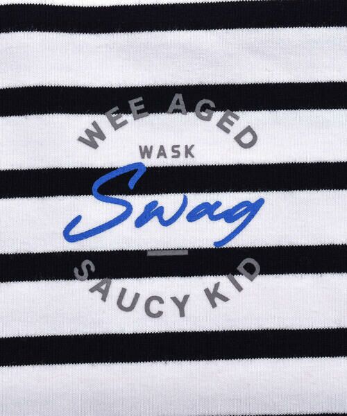 WASK / ワスク Tシャツ | SWAG プリント ボーダー 天竺 Tシャツ (100~160cm) | 詳細15