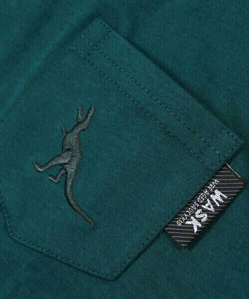 WASK / ワスク Tシャツ | 後ろ 切り替え 胸 ポケット 恐竜 刺繍 Tシャツ (100~160cm) | 詳細14