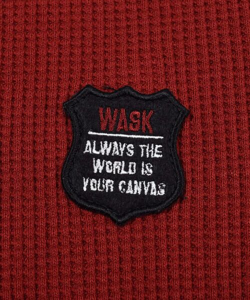 WASK / ワスク Tシャツ | バック ロゴ パッチワーク ワッフル Tシャツ (100~160cm) | 詳細6