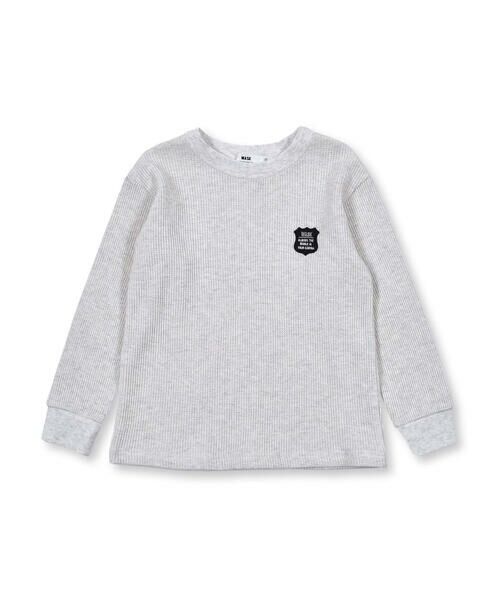 WASK / ワスク Tシャツ | バック ロゴ パッチワーク ワッフル Tシャツ (100~160cm) | 詳細13