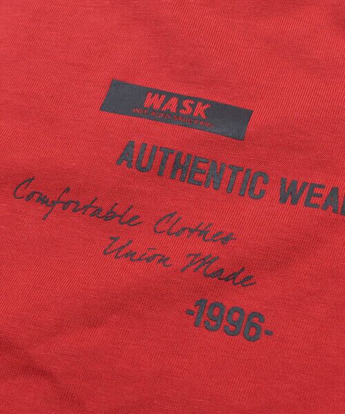 WASK / ワスク Tシャツ | 天竺 バック Ｖ 切り替え ロングスリーブ Tシャツ (100~160cm) | 詳細3