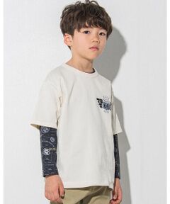 天竺 ルート66 Tシャツ + 地図 ロンＴ セット (100~160cm)