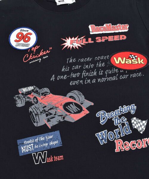 WASK / ワスク Tシャツ | レーシングカー ワッペン 天竺 Ｔシャツ (100~160cm) | 詳細3