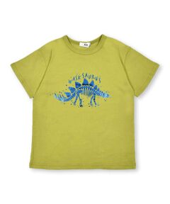 恐竜箔プリントガラナレ天竺Tシャツ(100~160cm)