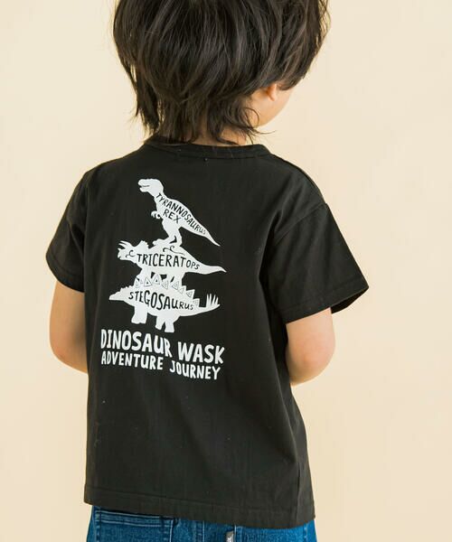 WASK / ワスク Tシャツ | 恐竜箔プリントガラナレ天竺Tシャツ(100~160cm) | 詳細2