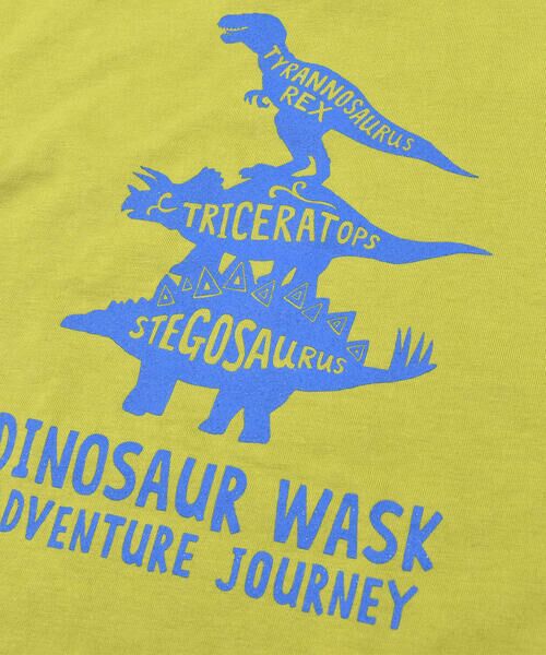 WASK / ワスク Tシャツ | 恐竜箔プリントガラナレ天竺Tシャツ(100~160cm) | 詳細25