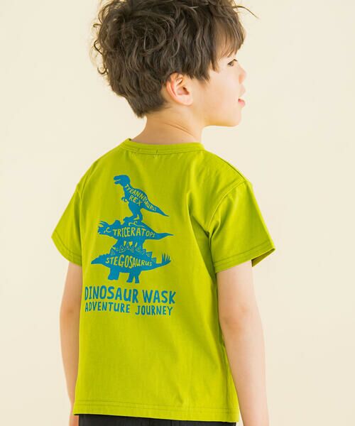 WASK / ワスク Tシャツ | 恐竜箔プリントガラナレ天竺Tシャツ(100~160cm) | 詳細18