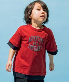 レイヤード風ビッグ天竺Tシャツ(100~160cm)