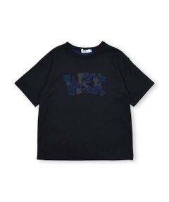ロゴパッチワークプリント天竺Tシャツ(100~160cm)