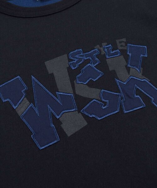 WASK / ワスク Tシャツ | ロゴパッチワークプリント天竺Tシャツ(100~160cm) | 詳細4