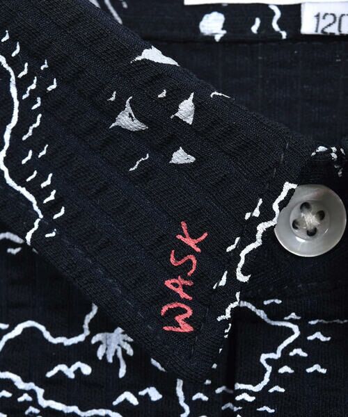 WASK / ワスク シャツ・ブラウス | 【お揃い】地図柄配色プリントニットサッカーシャツ(100~160cm) | 詳細15