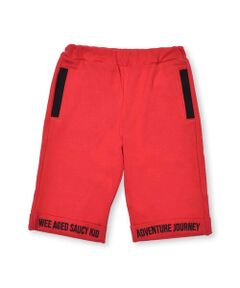 WASK / ワスク ショート・ハーフ・半端丈パンツ | 5分丈配色ポケットロゴポンチコットンパンツ(100~160cm)