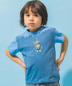 【速乾】WASKサルかすれプリント天竺Tシャツ(100~160cm)