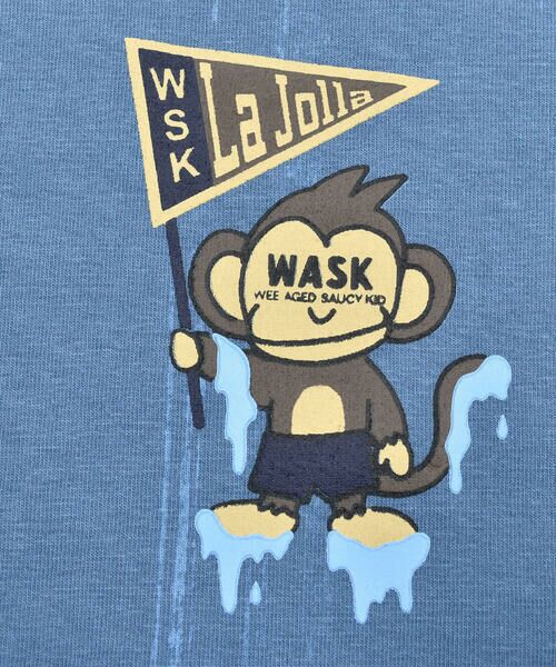 WASK / ワスク Tシャツ | 【速乾】WASKサルかすれプリント天竺Tシャツ(100~160cm) | 詳細7