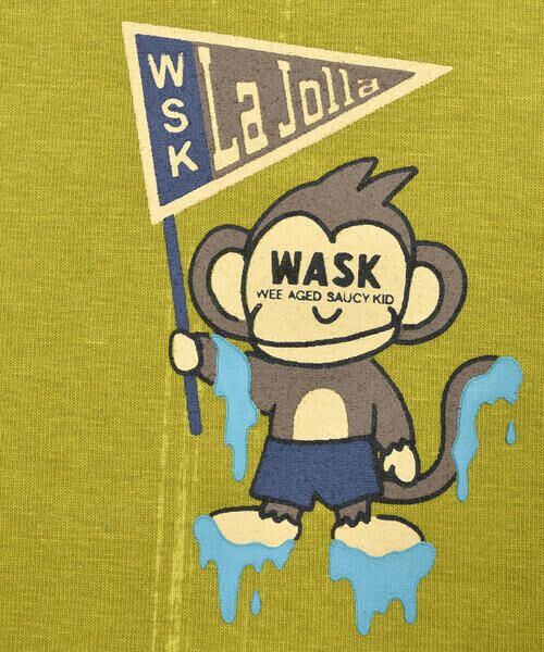 WASK / ワスク Tシャツ | 【速乾】WASKサルかすれプリント天竺Tシャツ(100~160cm) | 詳細14