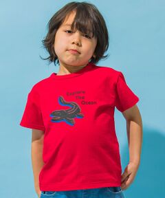 【接触冷感】恐竜ガラナレ天竺Tシャツ(100~160cm)