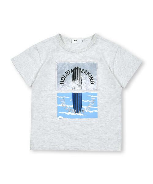 WASK / ワスク Tシャツ | 【接触冷感】サーフボードプリントパッチワークTシャツ(100~160cm) | 詳細12
