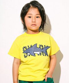 【接触冷感】サメパッチワークTシャツ(100~160cm)