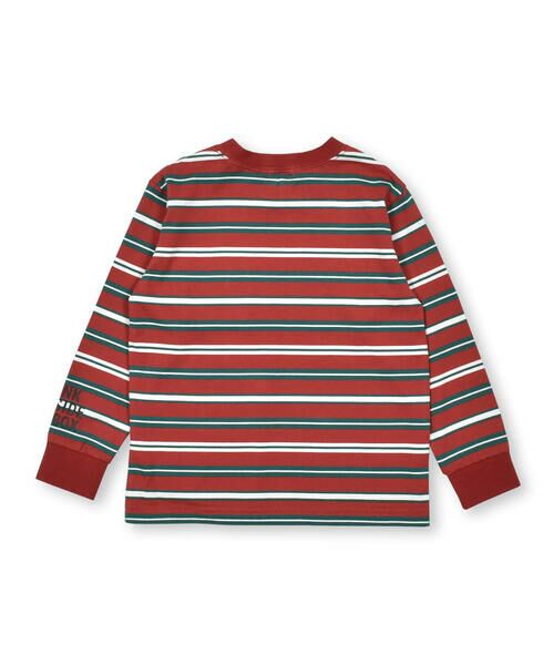 WASK / ワスク Tシャツ | 袖ロゴプリントマルチボーダーTシャツ(100~160cm) | 詳細4