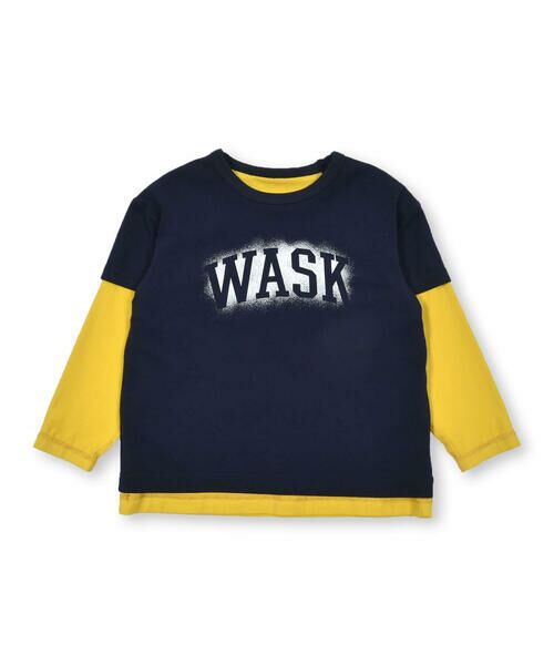 WASK / ワスク Tシャツ | ロゴプリントデニムポケットリバーシブルTシャツ(100~160cm) | 詳細13