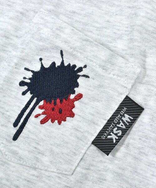 WASK / ワスク Tシャツ | ペンキ刺しゅうポケットTシャツ(100~160cm) | 詳細14