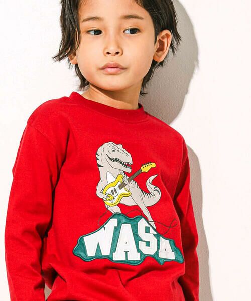 WASK / ワスク Tシャツ | 恐竜ロゴパッチTシャツ(100~160cm) | 詳細2