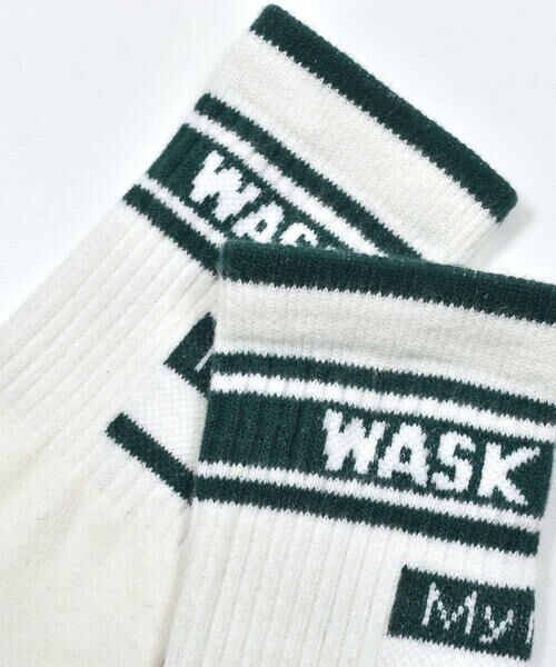 WASK / ワスク ソックス | ライン＋音波柄２Pショートソックス(15~24cm) | 詳細2