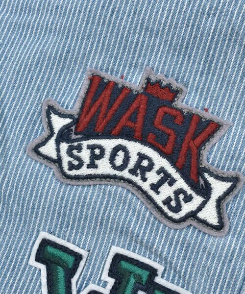 WASK / ワスク チノ・ワークパンツ | ヒッコリー柄スポーツワッペン裏起毛パンツ(100~160cm) | 詳細13