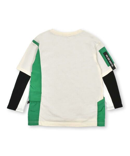 WASK / ワスク セットアップ | 異素材ポケットTシャツ＋ラインロゴ天竺Tシャツセット(100~160cm) | 詳細5