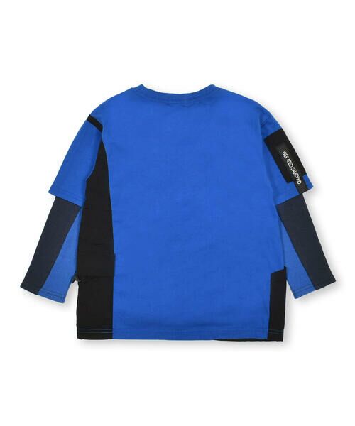 WASK / ワスク セットアップ | 異素材ポケットTシャツ＋ラインロゴ天竺Tシャツセット(100~160cm) | 詳細15
