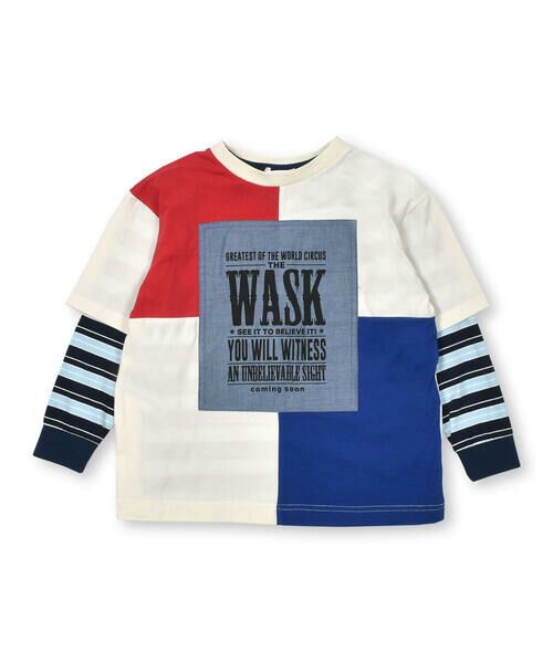 WASK / ワスク その他 | ダンガリーパッチTシャツ＋ボーダーロンTセット(100~160cm) | 詳細2
