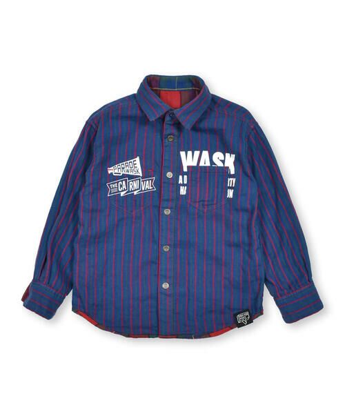 WASK / ワスク Tシャツ | チェック&ストライプＷガーゼリバーシブルシャツ(100~160cm) | 詳細10