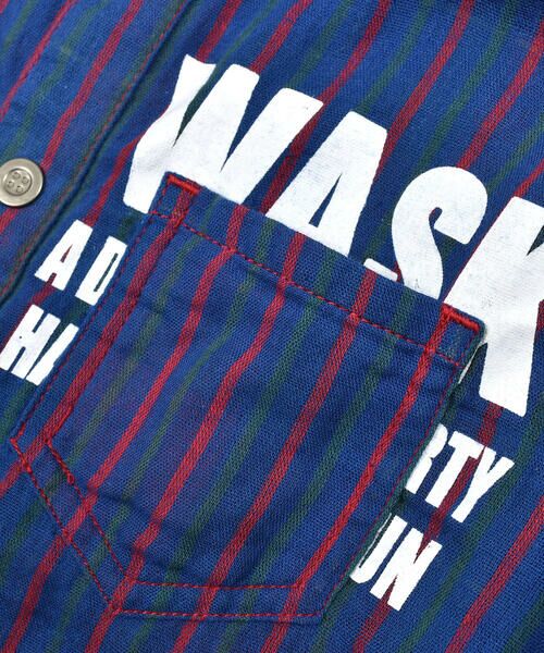 WASK / ワスク Tシャツ | チェック&ストライプＷガーゼリバーシブルシャツ(100~160cm) | 詳細18