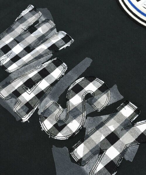 WASK / ワスク Tシャツ | 天竺チェックパッチロゴTシャツ(100~160cm) | 詳細6