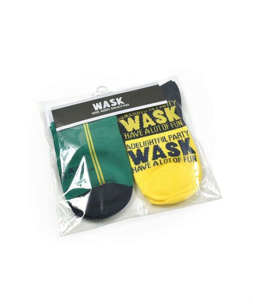 WASK / ワスク ソックス | ライン＋配色ロゴ２Pショートソックス(15~24cm) | 詳細15