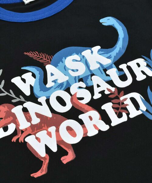 WASK / ワスク Tシャツ | 【抗菌防臭】恐竜蓄光プリントリンガー天竺Tシャツ(100~160cm) | 詳細8